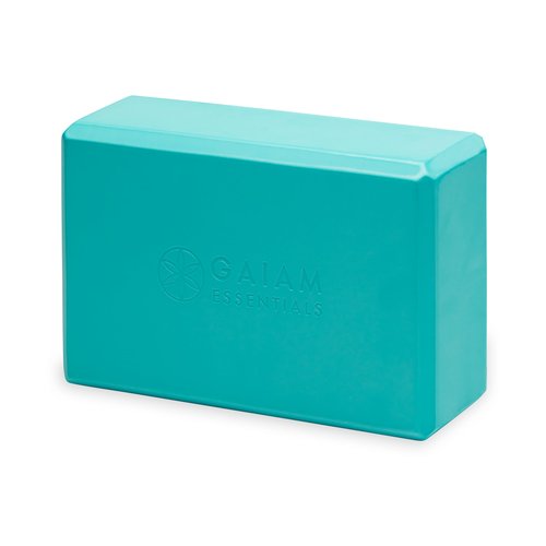 Gaiam Essentials Yoga Brick EVA Foam Block Accessories for Yoga, Meditation, Pilates, Stretching (Teal) - 2 Pack