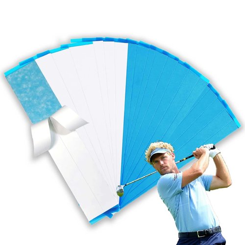Flying Leaves 20 Pieces Professional Golf Grip Tape, 2 x 10 inches Double-Sided Adhesive Strips for Golf Club Repair, Water-Resistant, Easy to Use, Strong Bonding for All Grips