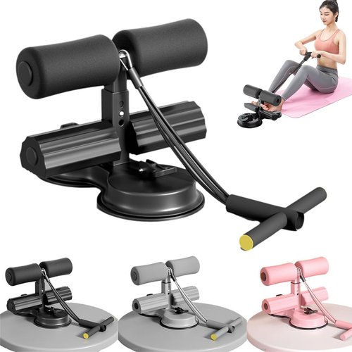 Ab Training Auxiliary Device with Bands, Multi-functional Adjustable Ab Trainer, Muscles Full Body Training for Girl and Men, Sit Up Machine, Portable Fitness Equipment for Home & Gym, with 2 Suction Cups
