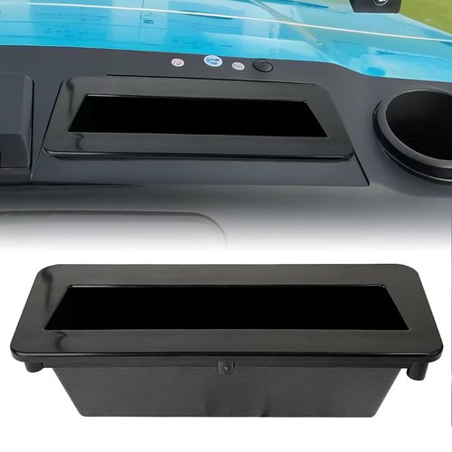 XINSTCO ABS Golf Cart Phone & Wallet Holder with Drain Hole, Golf Ball Holder for Evolution D5 Maverick and Ranger Models, Evolution Golf Cart Accessories, Black