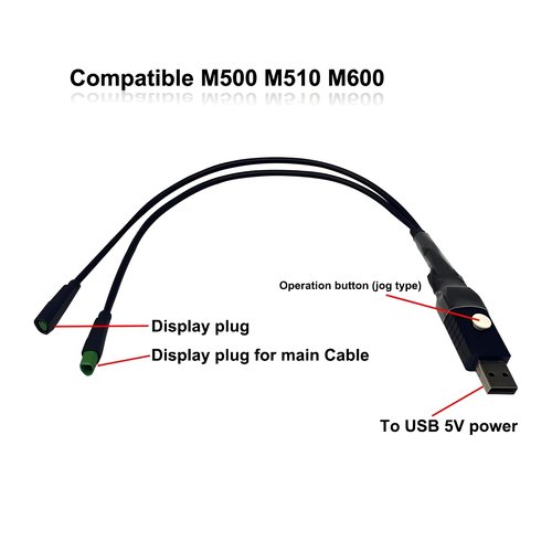 XINMEILAN Electric Bicycle Accessories - Suitable for BAFANG Mid Mounted Motor CAN Protocol M600 M510 M500 Programming Line Connection, Speed Limit Change, Wheel Diameter