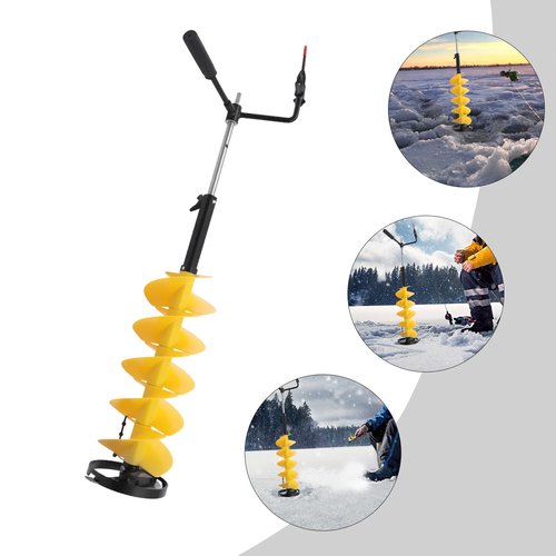 DUIBAII Cordless Nylon Ice Drill Auger, Nylon Corless Ice Augers, Electric Drill Adapter, Float Feature, Impact Resistant, for Ice Fishing and Outdoor Drilling