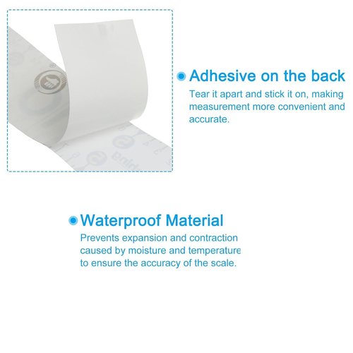 51 Inch Fish Measuring Tape Sticker for Boat 3Pcs Waterproof Self Adhesive Fishing Ruler for Boat Fishing Rod Kayak Accessories Cooler Workbench (White Ruler)