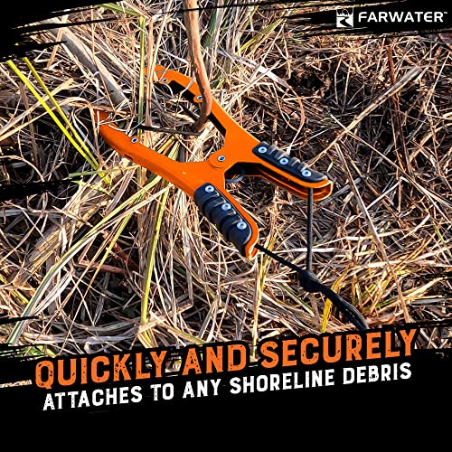 FARWATER Orange Canoe Anchor Grip - Boat & Kayak Fishing Accessories with Paracord