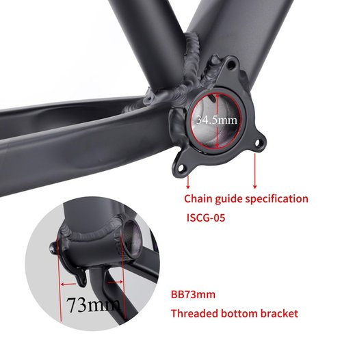 BSFHQS Dirt Jump Bike Frames 27.5er Aluminum Alloy Mountain Bikes Disc Brake Frame 17in AM/DH Trail Hardtail Bike Frame 12 * 142mm Thru Axle Frame BSA BB73mm(Titanium)
