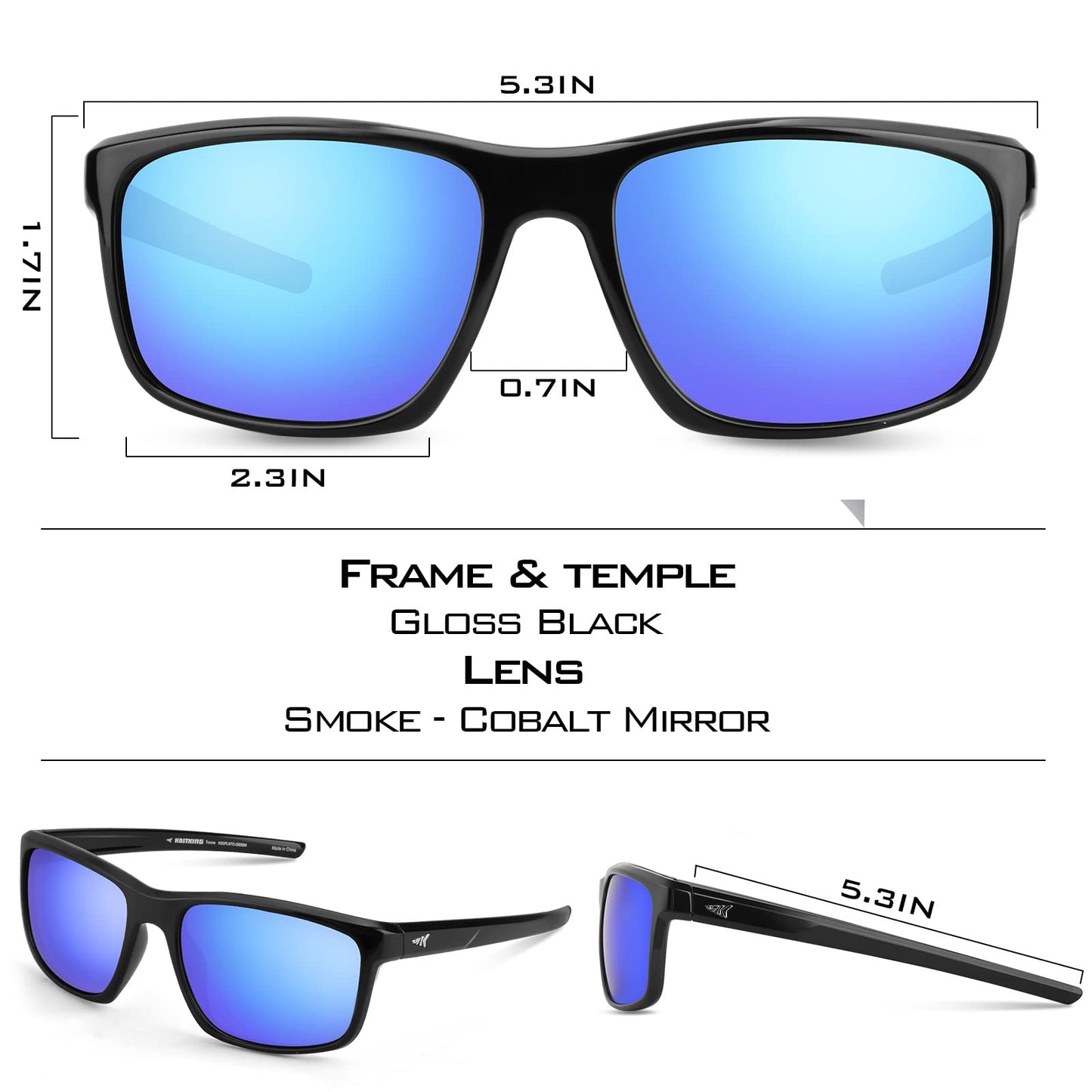 KastKing Toccoa Polarized Sport Sunglasses for Men and Women,Ideal for Driving Fishing Cycling and Running,UV Protection