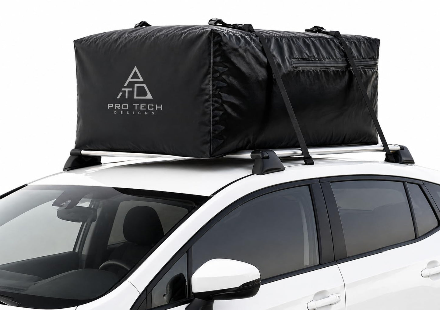 Voyager 18 Waterproof Rooftop Cargo Carrier Bag, 18 Cubic Feet Vehicle Roof Storage with Straps & Door Hooks, Heavy Duty Car Top Carrier for SUVs, Vans, RVs & Trucks, 48" x 36" x 18"