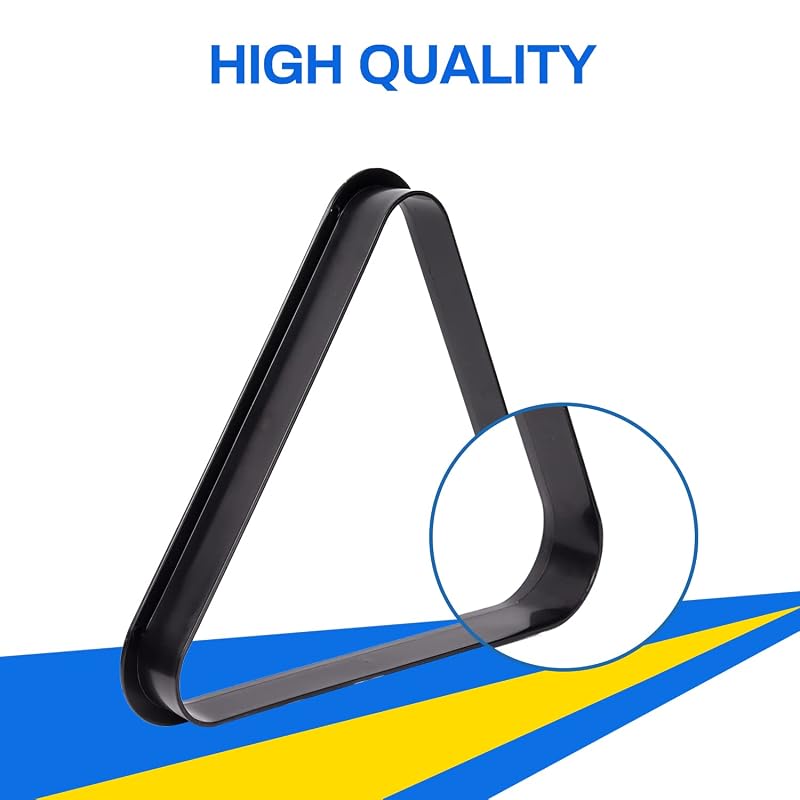 GSE 8-Ball Triangle Rack / 9-Ball Diamond Pool Ball Rack – Black Plastic