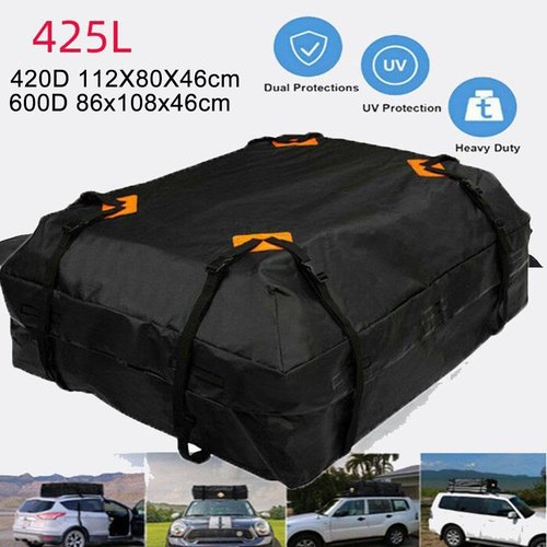 Cargo Carrier for Vehicle, Waterproof Roof Bag Top Luggage Storage Carriers, Foldable Car Rooftop Cargo Carrier Traveling Luggage Bag for All Cars (112X80X46cm 1set)