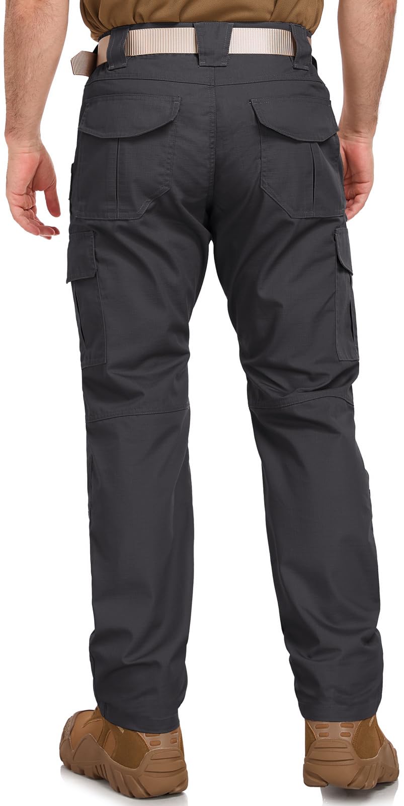 Aorga Cargo Pants for Mens Work Pants Waterproof Outdoor Relaxed Fit Construction Tactical Hiking Pants Lightweight with Pockets Breathable Black 34Wx30L