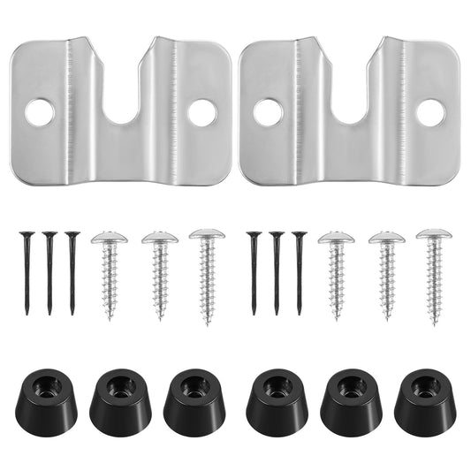 2Sets Dart Board Wall Protectors, Dart Holder Wall Mount, Dartboard Mounting Bracket Kit, Hang Board Mounting Bracket Kit Includes Screws, Nails, Stabilizers for Hanging Dartboard