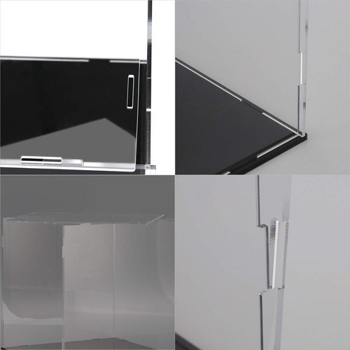Evron Display Case for Collectibles Assemble Clear Acrylic Box Alternative Glass Case for Display Action Figures Home Storage & Organizing Toys (5.5x5.5x9.5 inch; 14x14x24 cm)