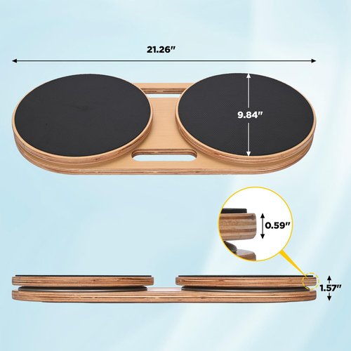 Nisorpa Ab Twister Board for Exercise 31.26'' x 9.84'' Twister Exercise for Waist Wood Waist Twisting Disc Full Body Toning Workout for Slimming and Strengthening Abdominal & Stomach Exercise Equipment