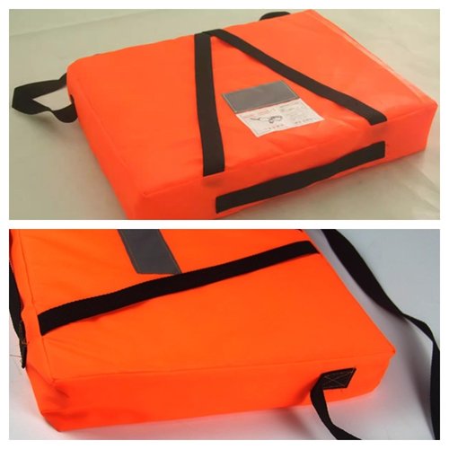 Boat Throwable Flotation Device 18x14in High Buoyancy Boat Throw Cushion with Strap Water Proof Throwable Flotation Device for Boating Swimming & Rescue Boat Throwable Flotation Device (Orange)