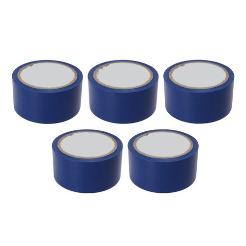 RiToEasysports 5Pcs Floor Marking Tape,Ultra Adhesive Tape Yellow Tape for Marking Line Competition Field Gymnasium Basketball Volleyball Tennis Court (Blue)