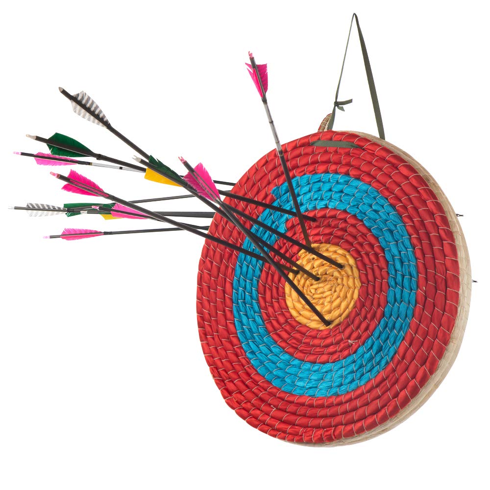 Archery Target 5 Layers 20 inch Traditional Solid Straw Archery Target 4 inch Thickness Hand-Made Arrows Target for Outdoor Shooting Practice (20inch / 5 Layers)