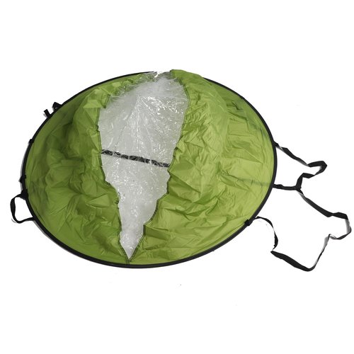 SUNGOOYUE Kayak Wind Sail, 3 Colors 108cm Foldable Kayaks Canoe Wind Paddle Board Sail with Clear Window and Storage Bag (Green)