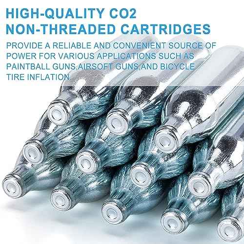 8 Gram/ 12 Gram/ 88 Gram CO2 Cartridges for Paintball - CO2 Cylinder CO2 Cartridges for Airsoft, Air Gun, Pepper Gun P2P HDP 50 Compact