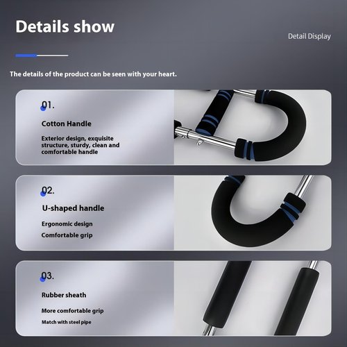 Blue Twister Arm Trainer,60-120lb Adjustable Chest Workout Equipment, Twister Arm Trainer,Portable Power Twister Bar,Detachable Design Fitness Anywhere,Suitable for Camping, Home, Office, Gym