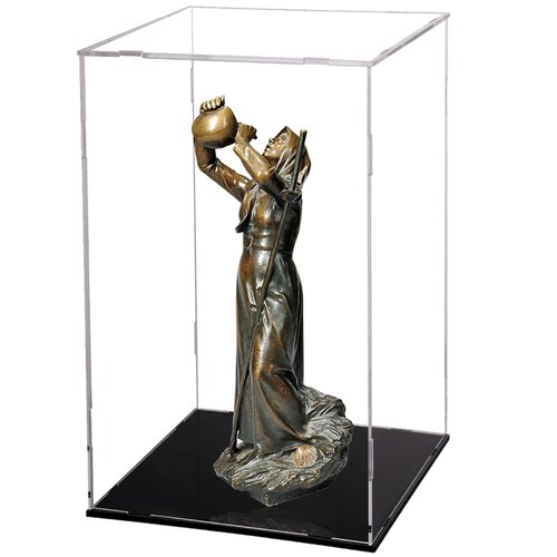 Evron Display Case for Collectibles Assemble Clear Acrylic Box Alternative Glass Case for Display Action Figures Home Storage & Organizing Toys (5.5x5.5x9.5 inch; 14x14x24 cm)