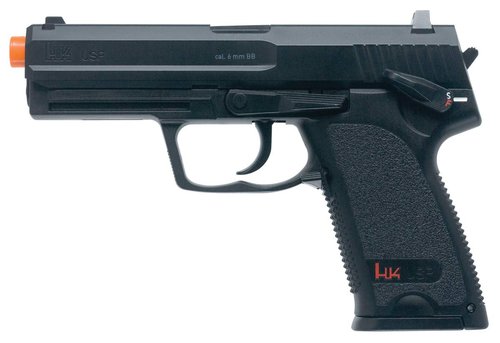 Elite Force HK Heckler & Koch USP CO2 Powered 6mm BB Pistol Airsoft Gun, Standard Action, Black