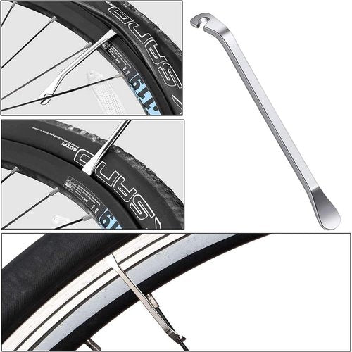 fixinus 4 Piece Bicycle Spoke Wrench, Universal Forged Steel Bike Rim Correct Tool Bicycle Spoke Tool for Adjust Bicycle Wheel Tension