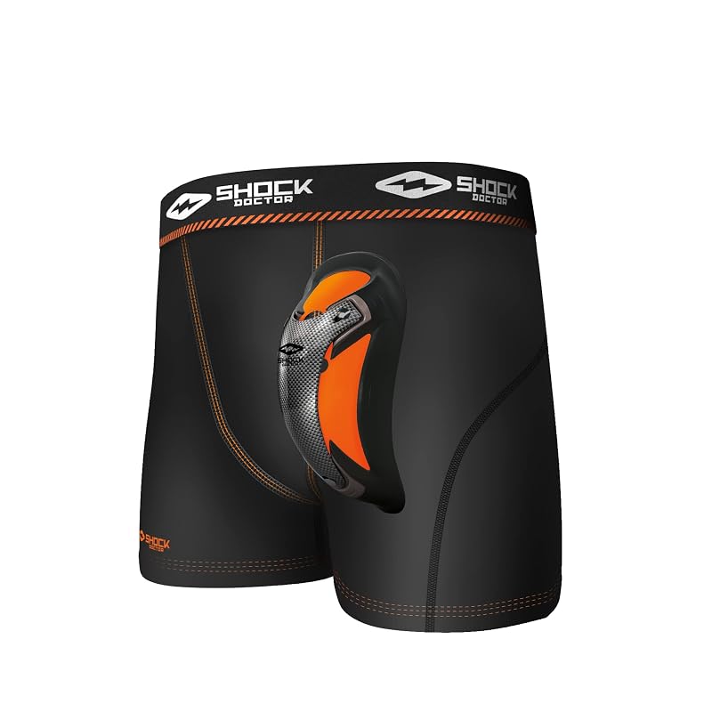 Shock Doctor Ultra Pro Boxer Compression Shorts with Carbon Flex Cup - Black, Large