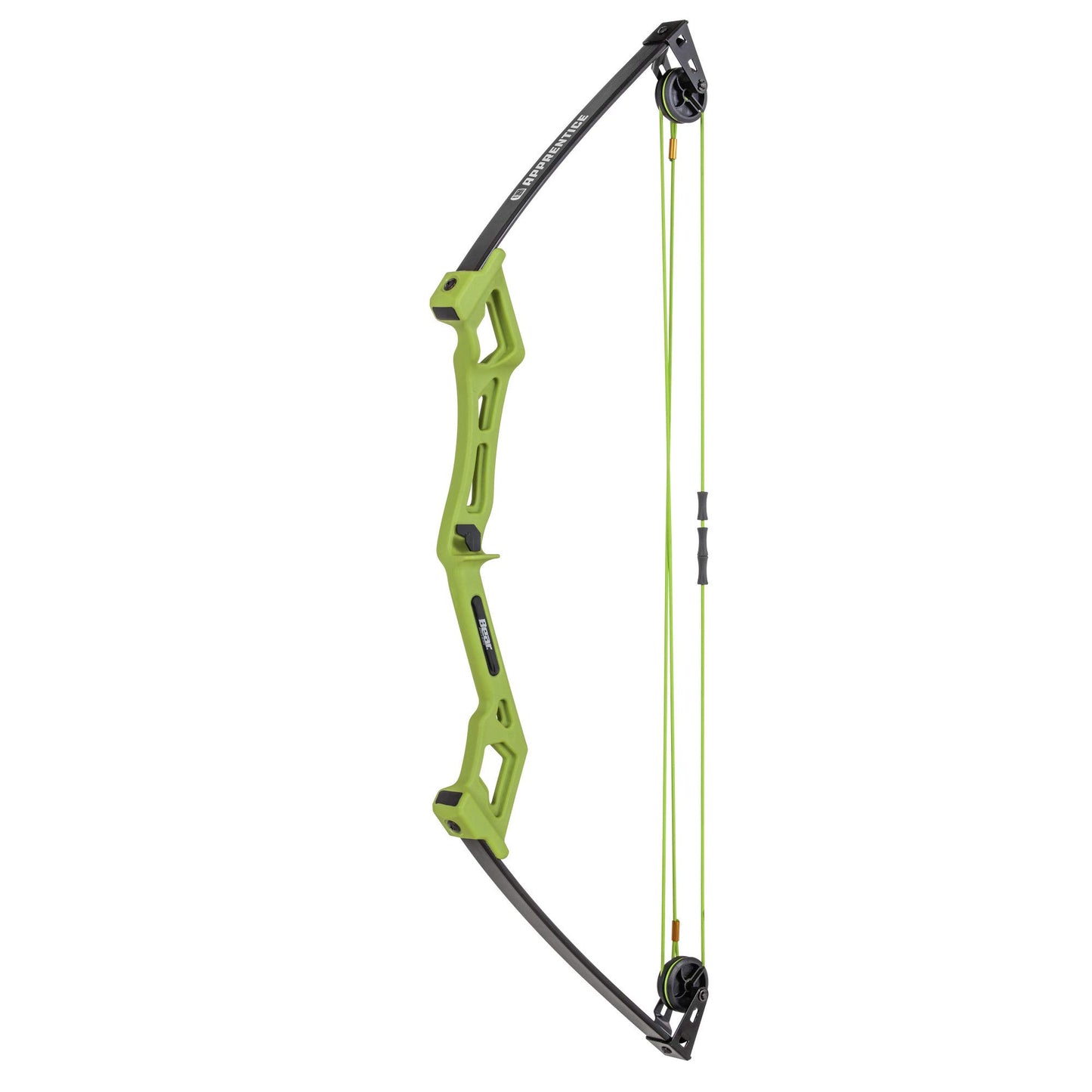 Bear Archery Apprentice Compound Youth Bow, Right Handed, Ages 4-7, Continuous Draw Weight up to 13.5 lbs, Continuous Draw Length up to 24", Ready-to-Shoot Accessories, Flo Green