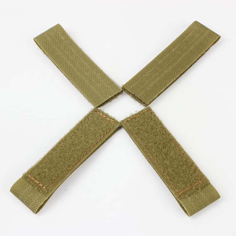 Molle Strips for Attaching Tactical ID Patches - 3-Inch High, 4-Count Tan