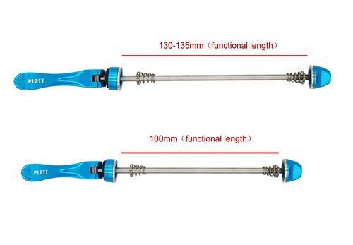 PLATT Bike Quick Release Skewers MTB Wheel Hub Skewers Front and Rear Axle Fit for Road Bike,Mountain Bike, BMX (Blue,1Pair)