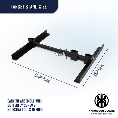KNINE OUTDOORS Shooting Target Stand for Outdoors, Durable Paper Target Holder with Stable Adjustable Base for Paper Shooting Targets Cardboard Silhouette, H Shape, USPSA/IPSC, IDPA Practice, 2 Pack