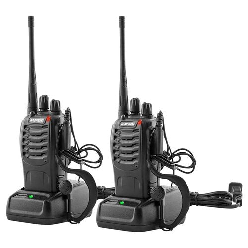 Walkie Talkies Baofeng 888S Rechargeable Walkie-Talkies Long Range with Earpieces for Adults, 2 Way Radios Kids walkie talkies 2 Pack