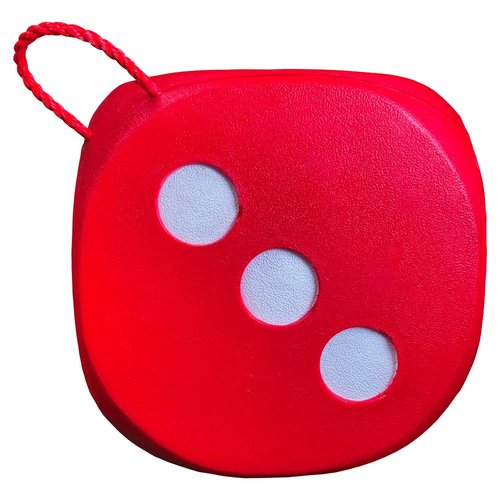 Morrell Big High Roller 17 Pound Compound and Crossbow 6 Sided Any Tip Dice Cube Archery Target with 6 Sides, 21 bullseyes, and Carry Handle, Red