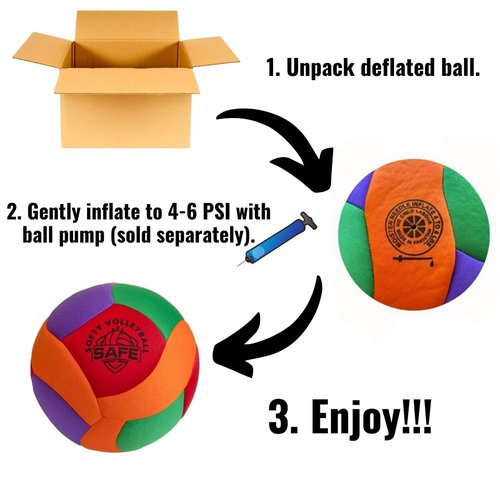 Softy Volleyball - Super Soft Designed for Pain-Free Play - Awesome Kids Indoor Ball with a Realistic Feel and Bounce - Perfect Ball for House (Softy Volleyball)