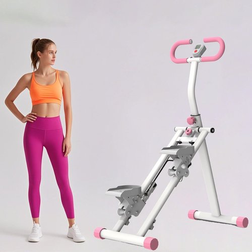Stair Stepper for Home,Vertical Climber Workout Machine with Stable Frame and Adjustable Handlebar for Legs Workouts,Full-Body Cardio Workout Equipment for Women & Men (Pink)