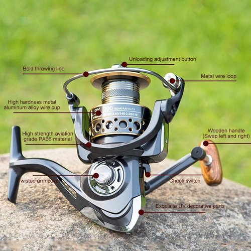 All-Metal Spinning Fishing Reel BK5000 - Saltwater Long Cast Reel with Corrosion-Resistant Gear System
