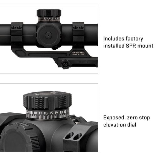 SIG SAUER Tango-SPR 6-24x52mm 30mm Tube Second Focal Plane/SFP/F2 Shockproof Waterproof Fogproof Tactical Riflescope | MOA BDC-1 Reticle, Flip-Back Caps & Throw Lever Included, SOTS46000