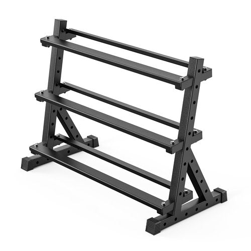 Papababe Dumbbell Rack for Home Gym, 3-Tier Weight Rack 1000lbs Capacity Dumbbell Storage Rack, Heavy Duty Weight Storage Organizer for Dumbbells and Kettlebells