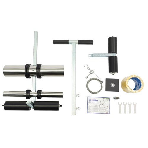 FXEIPOL Court Line Tape Machine 21.65-31.49In Height Tape Line Striping Machine 1.57-11.02In Adjustable Drawing Floor Marking Machine with 4 Tapes for Playgrounds, Running Tracks