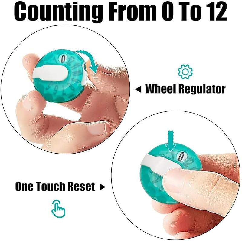 Golf Score Counter 4-Pack – Mechanical Clip-On Stroke Counter w/ One-Press Reset, No Battery