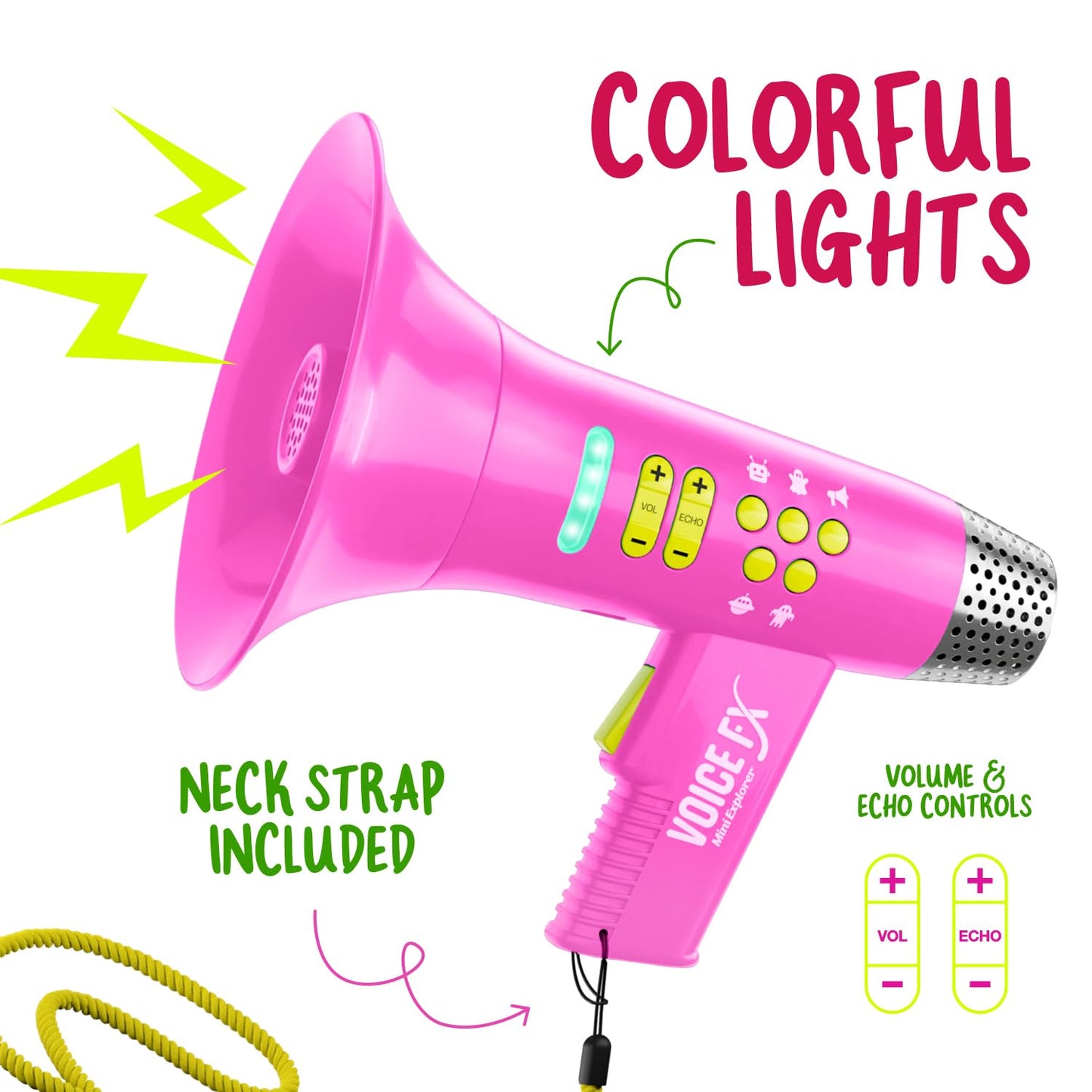 Mini Explorer Voice Changer for Kids for Kids - Voice Changing Device for Boys & Girls Ages 3-8+ Olds Birthday Gifts for 3, 4, 5, 7, 8 Year Old Boy - Toys Gift Ideas for Kid, Toddler (Pink)