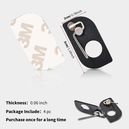 SOPOGER Arrow Rest for Recurve Bow - 4 Pcs Magnetic Metal Recurve Arrow Rest with Adhesive Back Hunting Shooting Targeting Recurve Bow Accessories (Right)