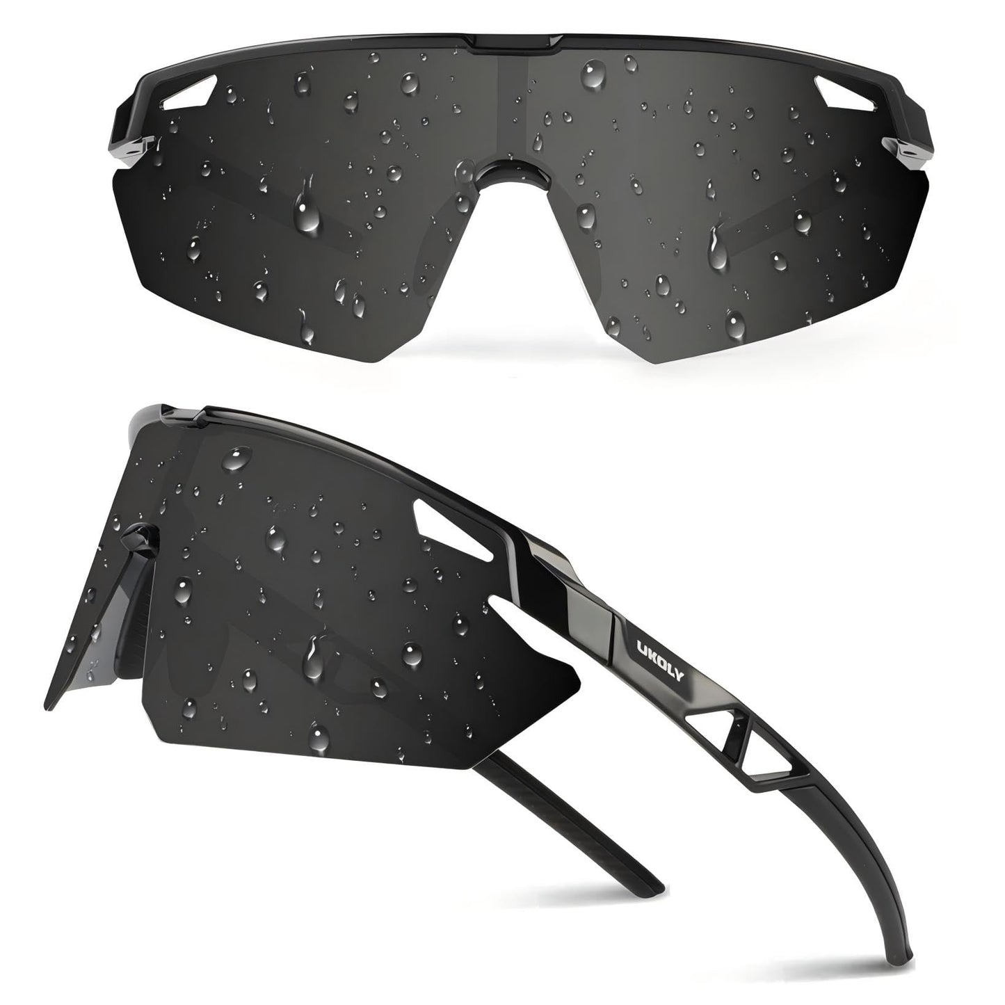 Ukoly Polarized Sport Sunglasses for Men Women,UV400 Protection HD Lens
