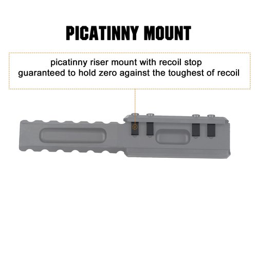 ohhunt Optic Riser 1/2 inch Height Picatinny Riser Low Profile Rail Riser 5.47 inch Length Red Dot Riser Mount Black