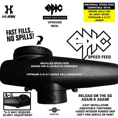 HK Army Universal Epic Speed Feed Paintball Loader Hopper Accessory - Lava
