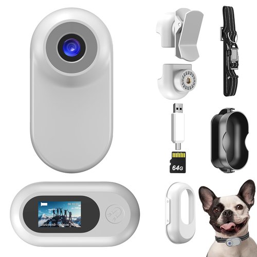Yeigpzk Mini Body Camera,1080P 64G Wearable Action Body Cam,Thumb Size Hands Free One-Click Filming Body Worn Camera with 360°Rotatable Clip for Work, Travel, Pet Walking