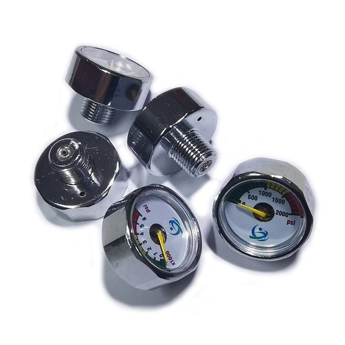 Aopkeo 1 inch Pressure Gauge Mini Micro Manometre 1/8NPT for Paintball PCP Airsoft Mountaineering Diving 1500psi, 2000psi, 3000psi, 5000psi, 6000psi (1/8NPT-6000psi)