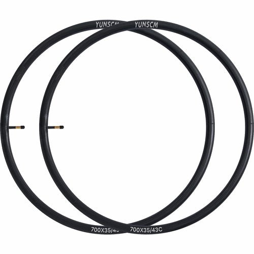 700C Heavy Duty Bike Tubes 700x35C/38C/40C/43C AV48 Schrader Valve (35/43-622) 700C Bicycle Inner Tubes Compatible with 700x35C 700x36C 700x37C 700x38C 700x40C 700x42C 700x43C Bike Tire Tubes 2-PCS
