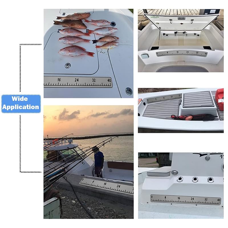 40in Fish Ruler for Boat with Self-Adhesive Backing – EVA Foam Measuring Board (Light Grey)