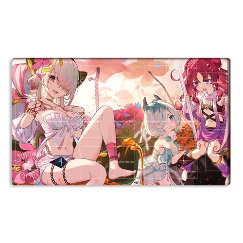 New Mlikemat Playmat Traptrix Girls TCG CCG OCG Trading Card Game Mat with Zones + Free Bag (ZD014-541-A)